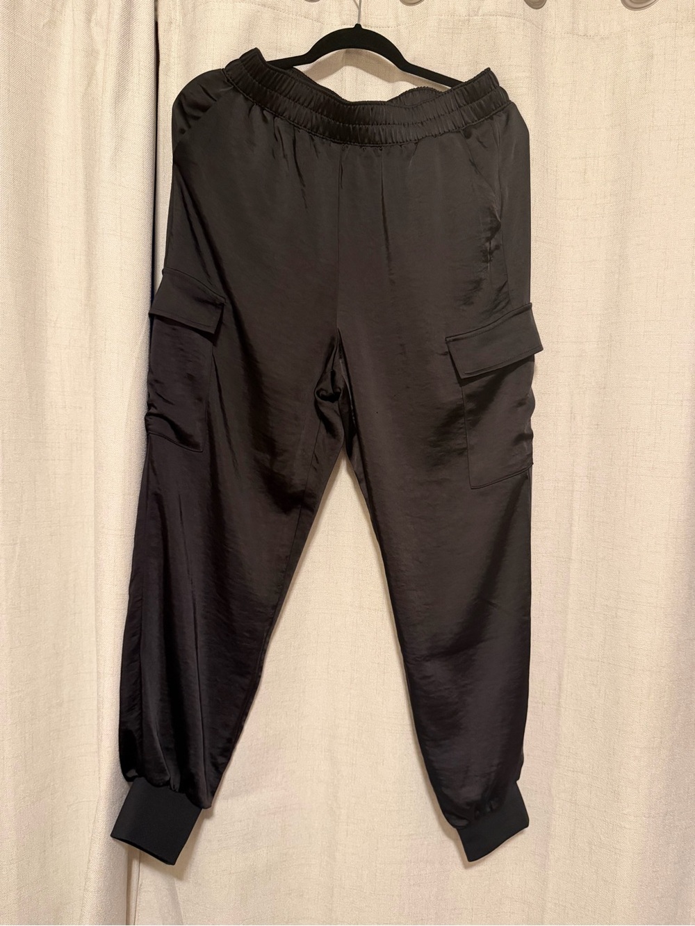 INC International Concepts Black Cargo Jogger Jumpsuit